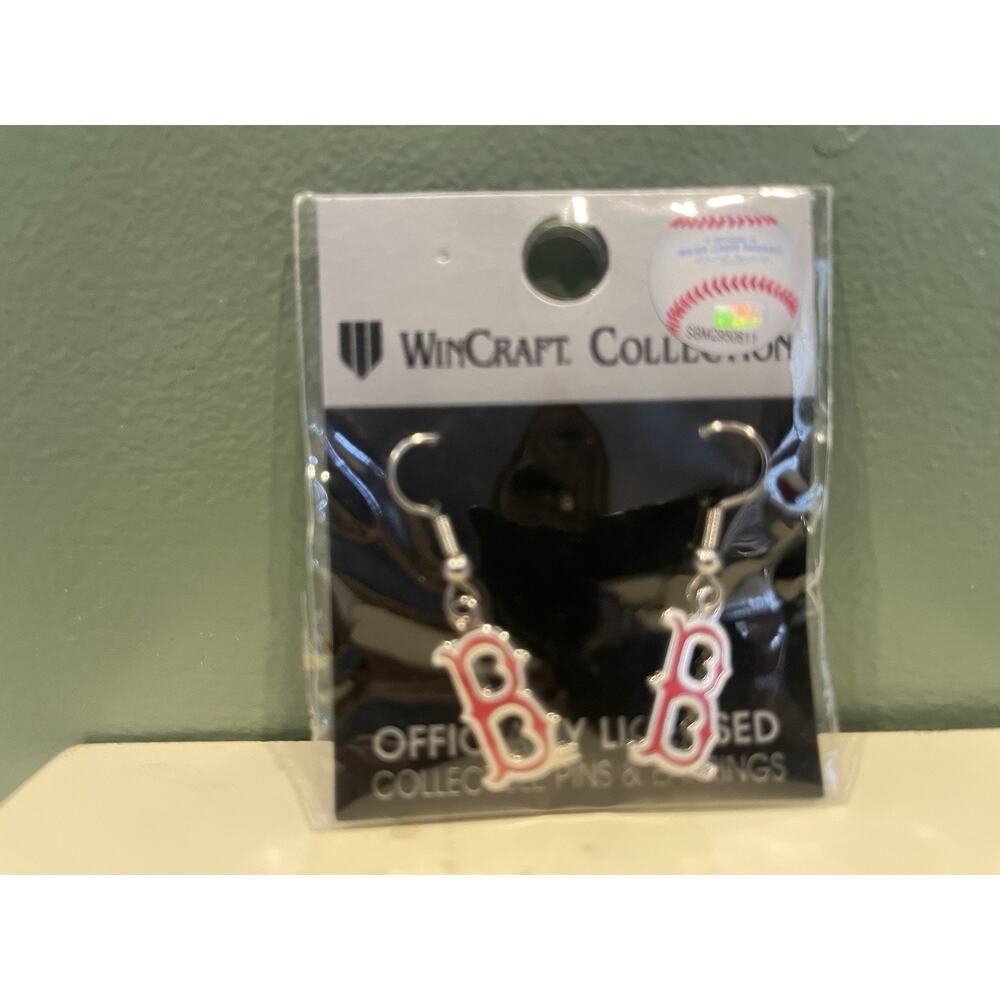 Win Craft Boston Red Sox Wincraft MLB Team Logo "B" Wire Earrings FREE SHIP